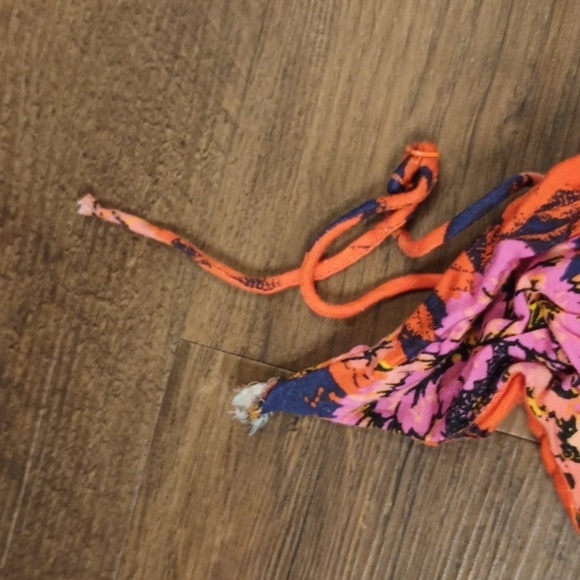 Free People Bright Orange Floral Summer Dress aaa - Picture 3 of 6
